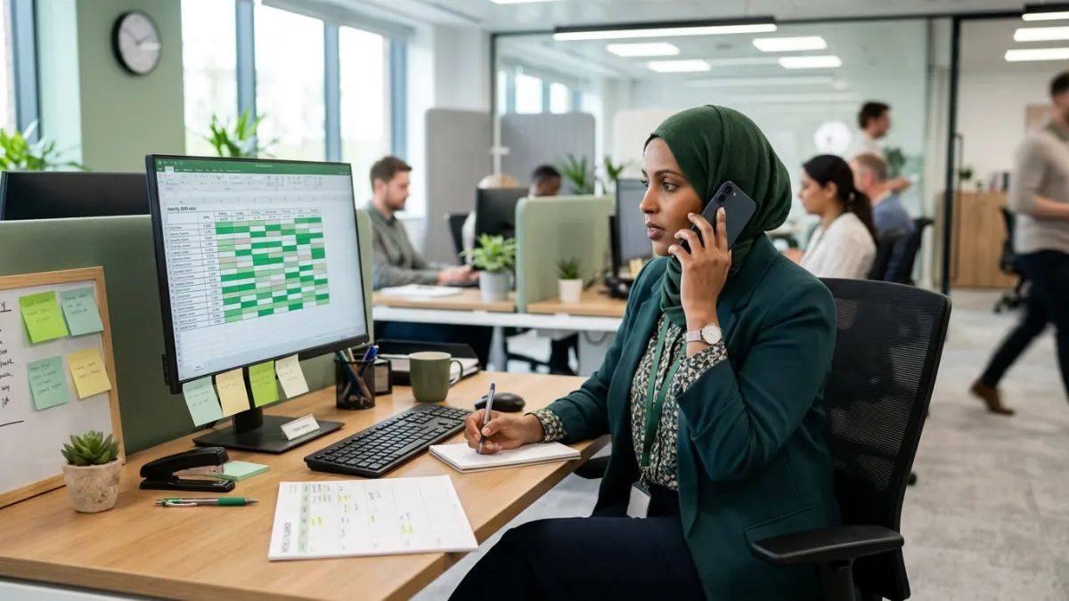 Staffing coordinator planning shifts on a weekly rota